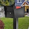 Mail Boss Mail Boss Mail Manager Modern Galvanized Steel Post Mount Black Locking Mailbox 7506 - alternate 7